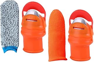 LOVIVER 2PCS Silicone Thumb W/Finger Vege Cutter for Harvest